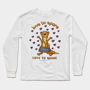 Love to Spare, Love to Share  - Animals of Inspiration Otter Illustration Long Sleeve T-Shirt